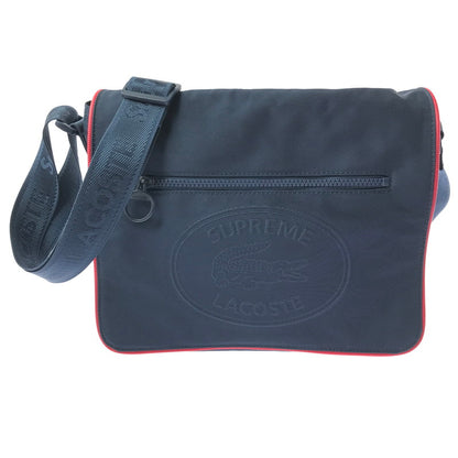 【中古品】【メンズ】 Supreme シュプリーム ×LACOSTE ラコステ 19AW SMALL MESSENGER BAG スモール メッセンジャーバッグ ショルダーバッグ カバン 188-260420-na-04-tagh カラー：ネイビー 万代Net店