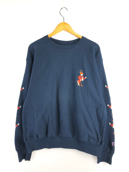 【中古品】【メンズ】 BORN X RAISED CHAMPION ボーン アンド レイズド チャンピオン 90～00's PREMIUM REVERSE WEAVE PRINT CREWNECK SWEAT 146-260326-rt-05-tag サイズ：L カラー：ネイビー 万代Net店