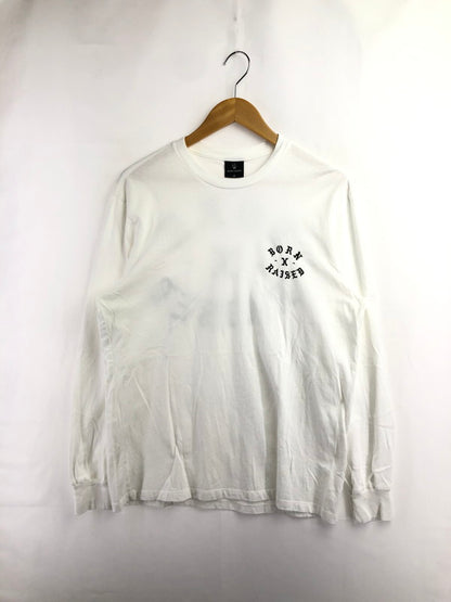 【中古品】【メンズ】 BORN X RAISED ボーンレイズド L/S PRINT T-SHIRT プリントTシャツ 長袖Tシャツ 142-260516-na-15-tagh サイズ：M カラー：ホワイト 万代Net店