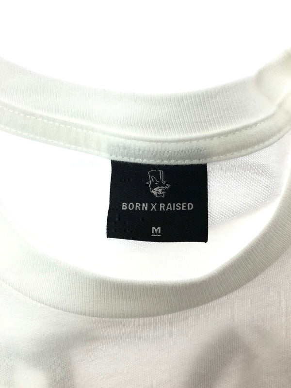 【中古品】【メンズ】 BORN X RAISED ボーンレイズド L/S PRINT T-SHIRT プリントTシャツ 長袖Tシャツ 142-260516-na-15-tagh サイズ：M カラー：ホワイト 万代Net店