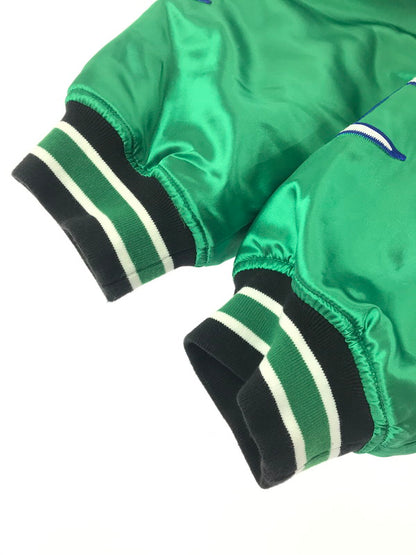 【中古品】【メンズ】 SUPREME シュプリーム × CHAMPION チャンピオン 18AW HOODED SATIN VARSITY JACKET フーデッド サテン バーシティー ジャケット アウター 149-260424-rt-28-tagh サイズ：L カラー：グリーン 万代Net店