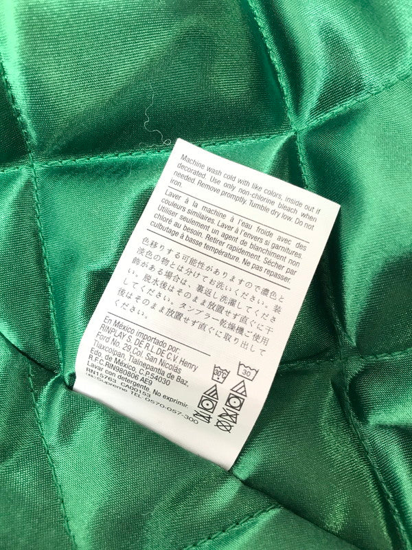 【中古品】【メンズ】 SUPREME シュプリーム × CHAMPION チャンピオン 18AW HOODED SATIN VARSITY JACKET フーデッド サテン バーシティー ジャケット アウター 149-260424-rt-28-tagh サイズ：L カラー：グリーン 万代Net店