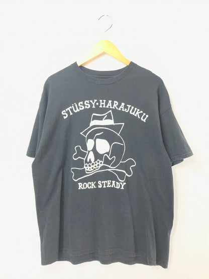 【中古品】【メンズ】 OLD STUSSY オールド ステューシー 00'S ROCK STEADY SKULL T-SHIRT 00年代 Tシャツ 半袖Tシャツ 原宿チャプト限定 142-260518-na-08-tagh サイズ：XL カラー：ブラック 万代Net店