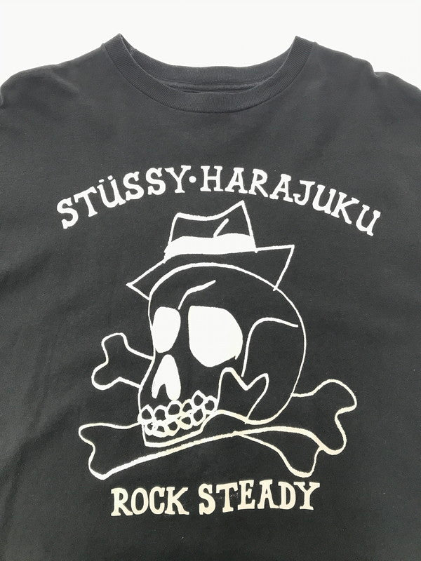 【中古品】【メンズ】 OLD STUSSY オールド ステューシー 00'S ROCK STEADY SKULL T-SHIRT 00年代 Tシャツ 半袖Tシャツ 原宿チャプト限定 142-260518-na-08-tagh サイズ：XL カラー：ブラック 万代Net店