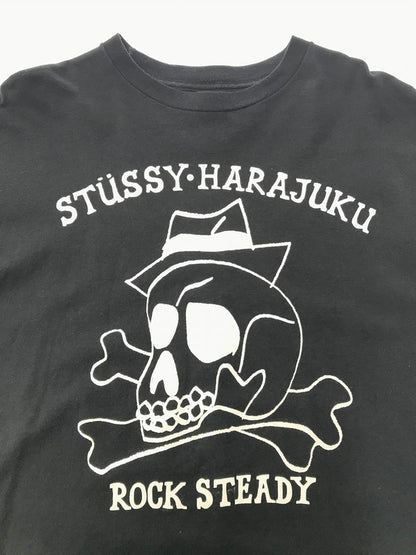 【中古品】【メンズ】 OLD STUSSY オールド ステューシー 00'S ROCK STEADY SKULL T-SHIRT 00年代 Tシャツ 半袖Tシャツ 原宿チャプト限定 142-260518-na-08-tagh サイズ：XL カラー：ブラック 万代Net店