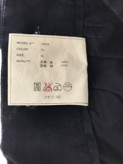 【中古品】【メンズ】 YAECA ヤエカ BRISBANE MOSS HIGH WAISTED PLEATED WIDE PANTS 4639 ハイウエスト タック ワイドパンツ 151-260523-rt-17-tagh サイズ：M カラー：ネイビー 万代Net店