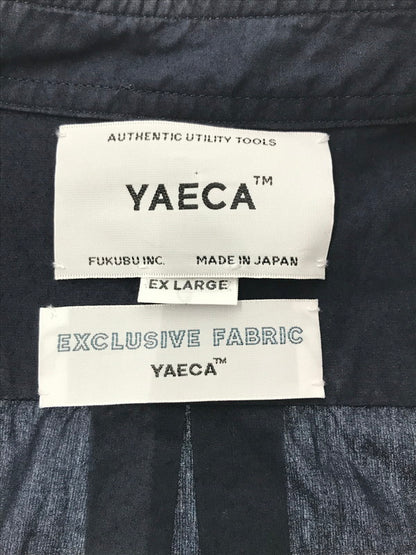 【中古品】【メンズ】 YAECA ヤエカ COMFORT SHIRT 17152 コンフォートシャツ 長袖シャツ 140-260520-na-29-tagh サイズ：EX LARGE カラー：ネイビー 万代Net店