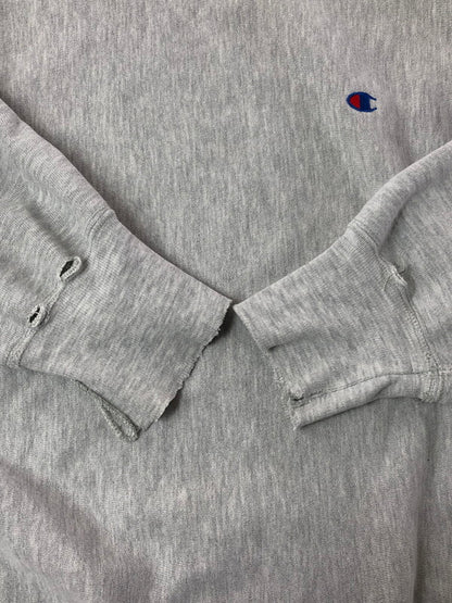 【現状渡し品】【メンズ】 Champion チャンピオン 90’s REVERSE WEAVE CREWNECK SWEAT リバース ウィーブ クルーネック シャツ 刺繍タグ 146-260403-rt-14-tagh サイズ：XL カラー：グレー 万代Net店