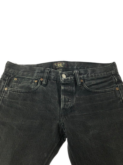 【中古品】【メンズ】 RRL ダブルアールエル BUTTON-FLY DENIM PANTS ボタンフライデニムパンツ 156-260409-rt-15-tag サイズ：28/34 カラー：ブラック 万代Net店