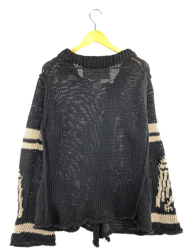 【中古品】【メンズ】 ROBES&CONFECTIONS ローブス＆コンフェクションズ LINEN LOWGAUGE CARDIGAN リネン ローゲージ カーディガン 140-260404-rt-09-tag サイズ：3 カラー：ブラック 万代Net店