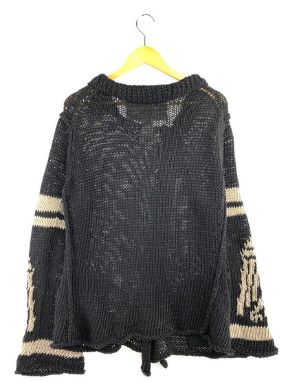 【中古品】【メンズ】 ROBES&CONFECTIONS ローブス＆コンフェクションズ LINEN LOWGAUGE CARDIGAN リネン ローゲージ カーディガン 140-260404-rt-09-tag サイズ：3 カラー：ブラック 万代Net店