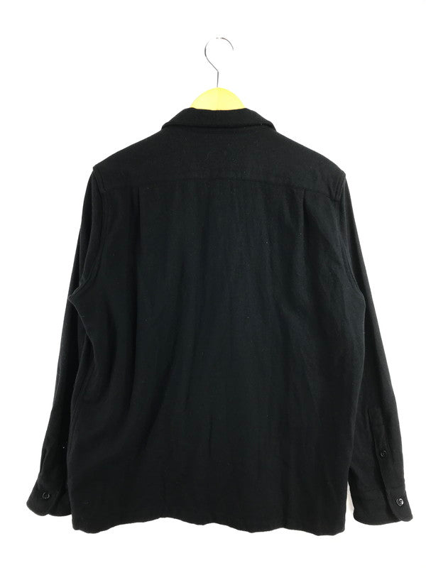 【中古品】【メンズ】 WACKO MARIA ワコマリア TRUMP&DICE OPEN COLLAR WOOL L/S SHIRT オープン カラーシャツ 長袖シャツ 142-260405-na-11-tag サイズ：M カラー：ブラック 万代Net店
