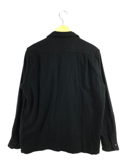 【中古品】【メンズ】 WACKO MARIA ワコマリア TRUMP&DICE OPEN COLLAR WOOL L/S SHIRT オープン カラーシャツ 長袖シャツ 142-260405-na-11-tag サイズ：M カラー：ブラック 万代Net店