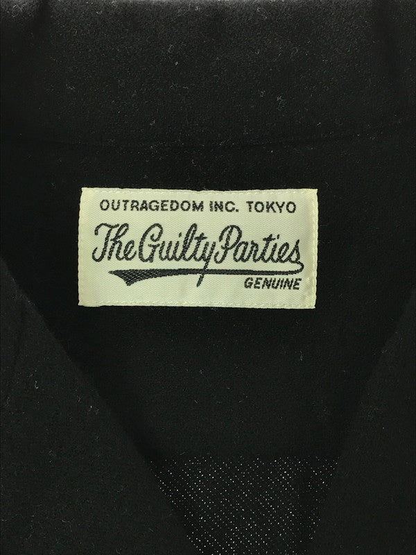 【中古品】【メンズ】 WACKO MARIA ワコマリア TRUMP&DICE OPEN COLLAR WOOL L/S SHIRT オープン カラーシャツ 長袖シャツ 142-260405-na-11-tag サイズ：M カラー：ブラック 万代Net店