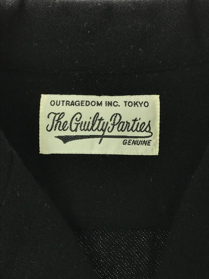 【中古品】【メンズ】 WACKO MARIA ワコマリア TRUMP&DICE OPEN COLLAR WOOL L/S SHIRT オープン カラーシャツ 長袖シャツ 142-260405-na-11-tag サイズ：M カラー：ブラック 万代Net店