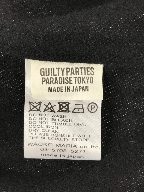 【中古品】【メンズ】 WACKO MARIA ワコマリア TRUMP&DICE OPEN COLLAR WOOL L/S SHIRT オープン カラーシャツ 長袖シャツ 142-260405-na-11-tag サイズ：M カラー：ブラック 万代Net店