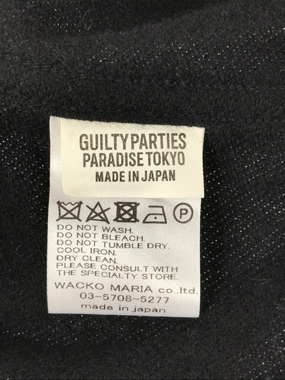 【中古品】【メンズ】 WACKO MARIA ワコマリア TRUMP&DICE OPEN COLLAR WOOL L/S SHIRT オープン カラーシャツ 長袖シャツ 142-260405-na-11-tag サイズ：M カラー：ブラック 万代Net店