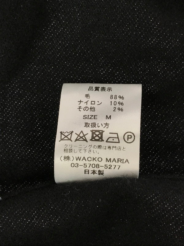 【中古品】【メンズ】 WACKO MARIA ワコマリア TRUMP&DICE OPEN COLLAR WOOL L/S SHIRT オープン カラーシャツ 長袖シャツ 142-260405-na-11-tag サイズ：M カラー：ブラック 万代Net店