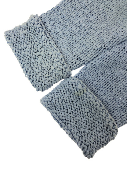 【中古品】【メンズ】 AMBUSH アンブッシュ 17AW LOVE&LIFE KNITTED OVERSIZED SWEATER AMBKN-104 編み込みオーバーサイズニット 142-260404-rt-08-tag サイズ：2 カラー：ライトブルー 万代Net店