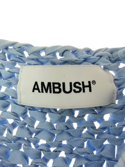 【中古品】【メンズ】 AMBUSH アンブッシュ 17AW LOVE&LIFE KNITTED OVERSIZED SWEATER AMBKN-104 編み込みオーバーサイズニット 142-260404-rt-08-tag サイズ：2 カラー：ライトブルー 万代Net店