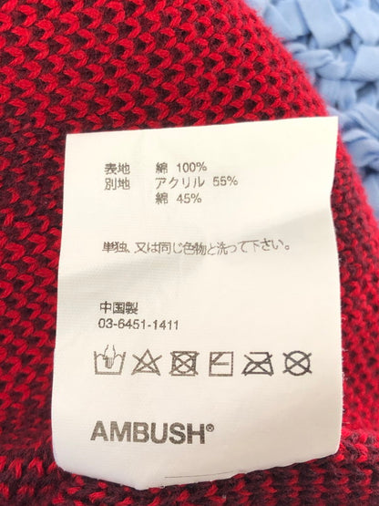 【中古品】【メンズ】 AMBUSH アンブッシュ 17AW LOVE&LIFE KNITTED OVERSIZED SWEATER AMBKN-104 編み込みオーバーサイズニット 142-260404-rt-08-tag サイズ：2 カラー：ライトブルー 万代Net店