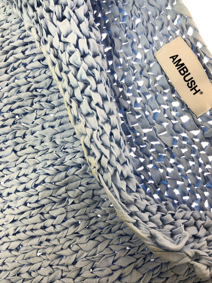 【中古品】【メンズ】 AMBUSH アンブッシュ 17AW LOVE&LIFE KNITTED OVERSIZED SWEATER AMBKN-104 編み込みオーバーサイズニット 142-260404-rt-08-tag サイズ：2 カラー：ライトブルー 万代Net店