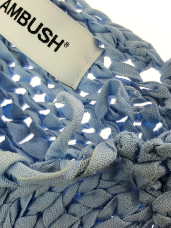 【中古品】【メンズ】 AMBUSH アンブッシュ 17AW LOVE&LIFE KNITTED OVERSIZED SWEATER AMBKN-104 編み込みオーバーサイズニット 142-260404-rt-08-tag サイズ：2 カラー：ライトブルー 万代Net店