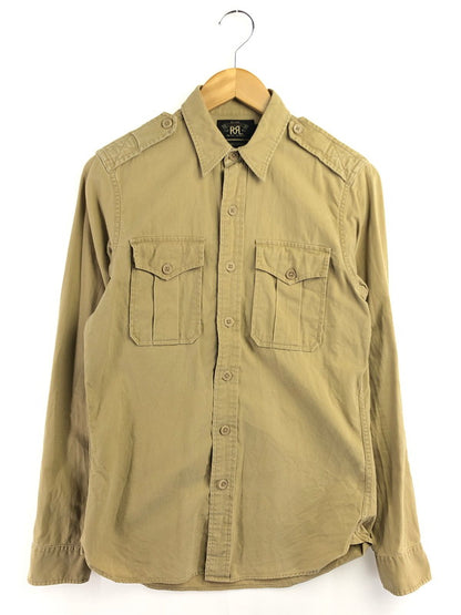 【中古品】【メンズ】 RRL ダブルアールエル L/S SAFARI SHIRT エポレット サファリ シャツ 長袖シャツ 145-260516-na-08-tagh サイズ：S カラー：ベージュ 万代Net店