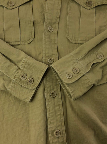 【中古品】【メンズ】 RRL ダブルアールエル L/S SAFARI SHIRT エポレット サファリ シャツ 長袖シャツ 145-260516-na-08-tagh サイズ：S カラー：ベージュ 万代Net店