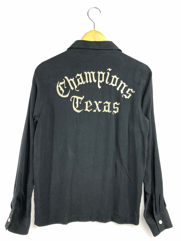 【中古品】【メンズ】 WACKO MARIA ワコマリア RODEO TAILOR TEXAS CHAMPIONS TEXAS RAYON L/S SHIRT ロデオテーラー テキサスチャンピオンズ テキサス シャツ 142-260403-rt-16-tagh サイズ：S カラー：ブラック 万代Net店
