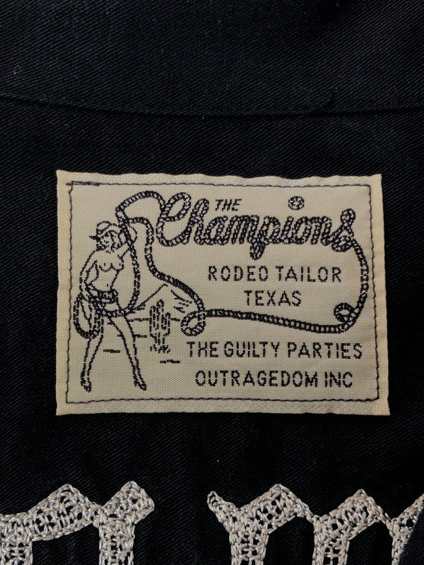 【中古品】【メンズ】 WACKO MARIA ワコマリア RODEO TAILOR TEXAS CHAMPIONS TEXAS RAYON L/S SHIRT ロデオテーラー テキサスチャンピオンズ テキサス シャツ 142-260403-rt-16-tagh サイズ：S カラー：ブラック 万代Net店