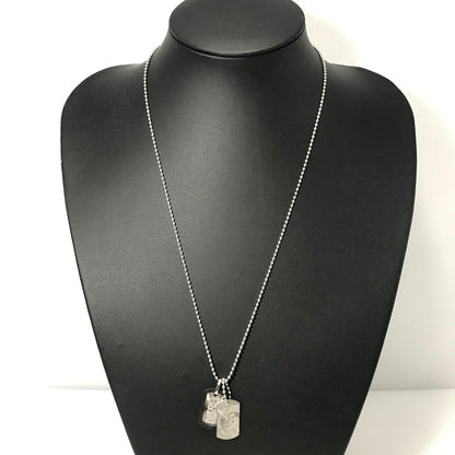 【中古品】【メンズ】 DIESEL ディーゼル MINI DOUBLE DOG TAG NECKLACE DX0202040 ミニ ダブル ドッグ タグ ネックレス アクセサリー 192-260626-rt-03-tagh カラー：シルバー 万代Net店