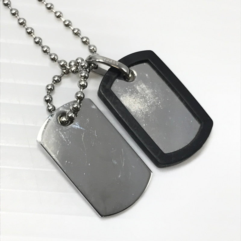 【中古品】【メンズ】 DIESEL ディーゼル MINI DOUBLE DOG TAG NECKLACE DX0202040 ミニ ダブル ドッグ タグ ネックレス アクセサリー 192-260626-rt-03-tagh カラー：シルバー 万代Net店