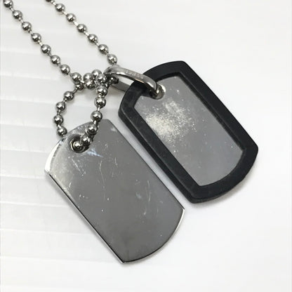 【中古品】【メンズ】 DIESEL ディーゼル MINI DOUBLE DOG TAG NECKLACE DX0202040 ミニ ダブル ドッグ タグ ネックレス アクセサリー 192-260626-rt-03-tagh カラー：シルバー 万代Net店
