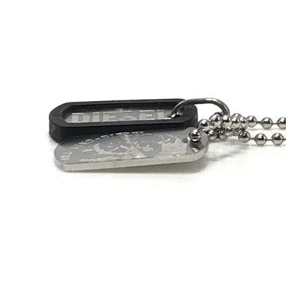 【中古品】【メンズ】 DIESEL ディーゼル MINI DOUBLE DOG TAG NECKLACE DX0202040 ミニ ダブル ドッグ タグ ネックレス アクセサリー 192-260626-rt-03-tagh カラー：シルバー 万代Net店