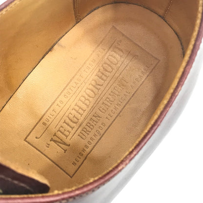 【中古品】【メンズ】 NEIGHBORHOOD ネイバーフッド PLAIN TOE プレーントゥドレスシューズ 靴 164-260411-na-20-tagh サイズ：9 カラー：バーガンディー系 万代Net店