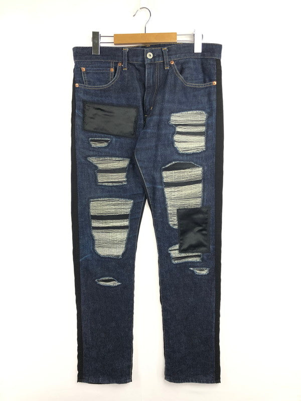 【中古品】【メンズ】 EYE JUNYA WATANABE COMME DES GARCONS WP-P039 2015AW COTTON DENIM x WOOL DOESKIN PANTS 151-260409-rt-14-tag サイズ：L カラー：インディゴ/ブラック 万代Net店