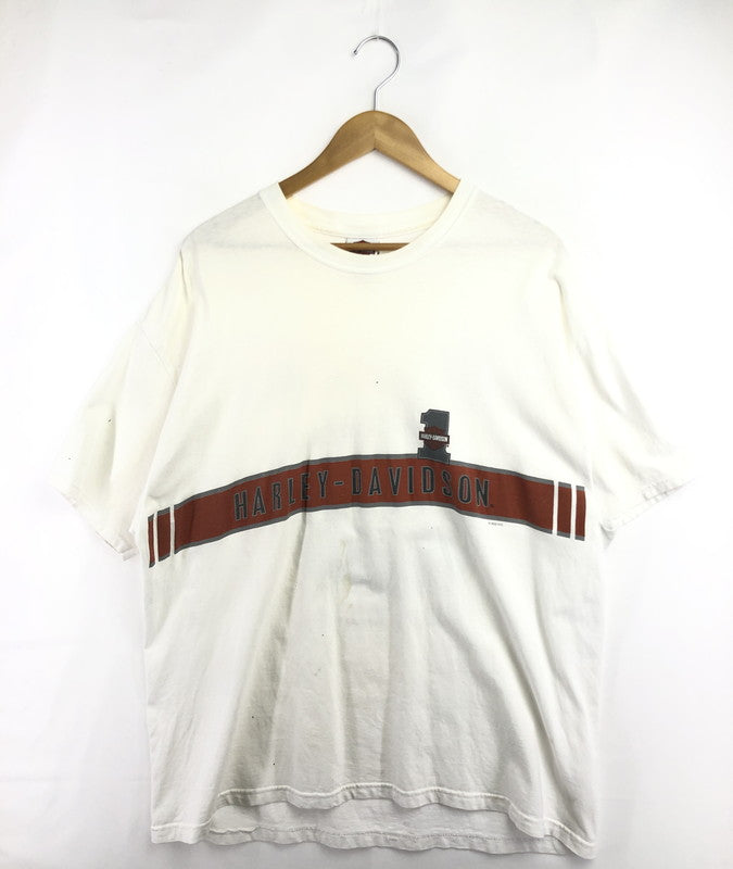 【現状渡し品】【メンズ】 HARLEY-DAVIDSON 00S USA製 両面プリント SS TEE 00年代 半袖Tシャツ トップス 146-260514-ki-01-tagh サイズ：XL カラー：ホワイト 万代Net店