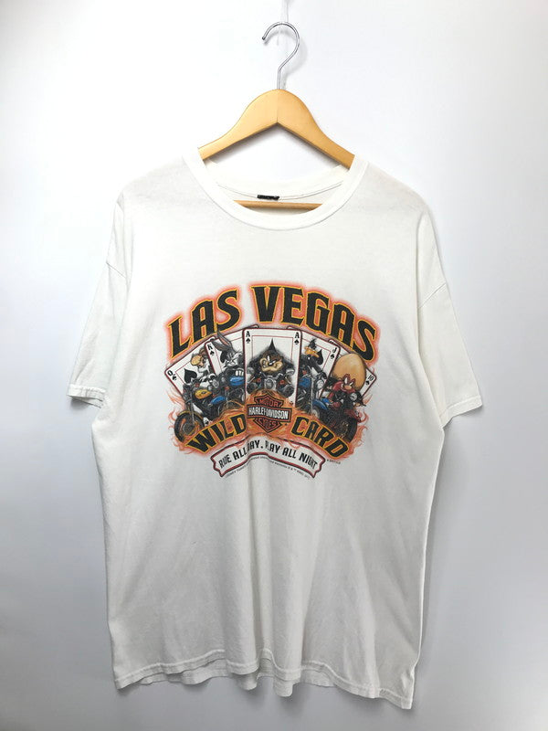 【現状渡し品】【メンズ】 HARLEY-DAVIDSON ハーレーダビッドソン × LOONEY TUNES ルーニー チューンズ PRINT TEE プリントTシャツ 半袖Tシャツ 146-260506-na-11-tag サイズ：サイズ表記なし　下記参照 カラー：ホワイト 万代Net店