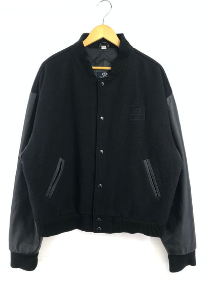 【現状渡し品】【メンズ】 VANTAGE ヴィンテージ MADE IN CANADA LEATHER VARSITY JACKET ALL BLACK カナダ製 レザー バーシティー ジャケット アウター 146-260904-rt-09-tagh サイズ：L カラー：ブラック 万代Net店
