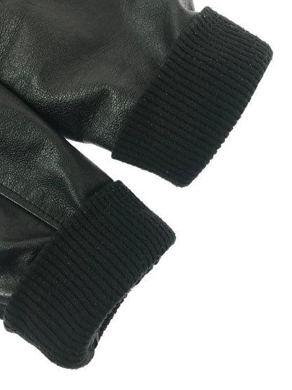 【現状渡し品】【メンズ】 VANTAGE ヴィンテージ MADE IN CANADA LEATHER VARSITY JACKET ALL BLACK カナダ製 レザー バーシティー ジャケット アウター 146-260904-rt-09-tagh サイズ：L カラー：ブラック 万代Net店
