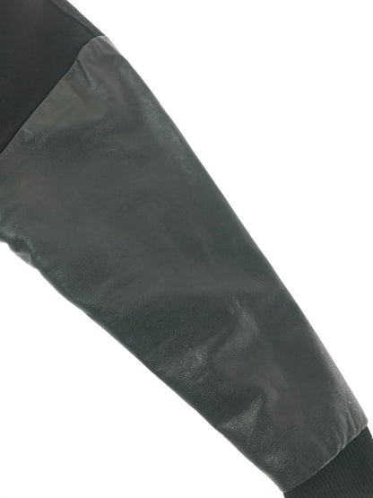 【現状渡し品】【メンズ】 VANTAGE ヴィンテージ MADE IN CANADA LEATHER VARSITY JACKET ALL BLACK カナダ製 レザー バーシティー ジャケット アウター 146-260904-rt-09-tagh サイズ：L カラー：ブラック 万代Net店