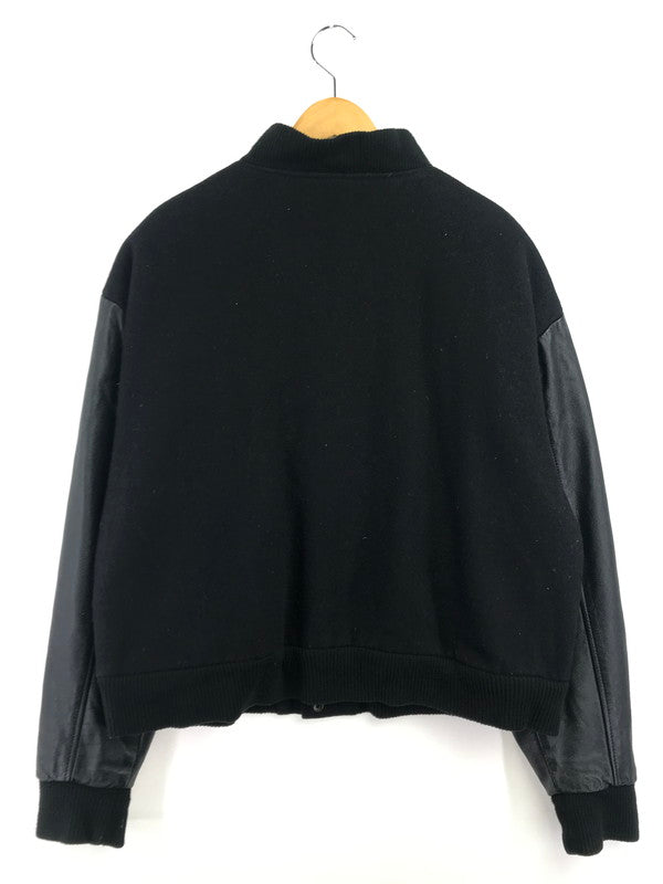 【現状渡し品】【メンズ】 VANTAGE ヴィンテージ MADE IN CANADA LEATHER VARSITY JACKET ALL BLACK カナダ製 レザー バーシティー ジャケット アウター 146-260904-rt-09-tagh サイズ：L カラー：ブラック 万代Net店