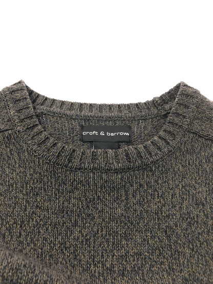 【中古品】【メンズ】 CROFT&BARROW クラフトアンドバロー COTTON SWEATER コットン セーター トップス 146-260913-rt-17-tagh サイズ：XL カラー：ダークグレー 万代Net店