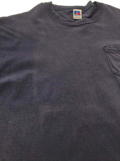 【現状渡し品】【メンズ】 RUSSELL ATHLETIC ラッセル 90'S USA製 HIGH COTTON POCKET T-SHIRT 90年代 コットン ポケット Tシャツ 半袖Tシャツ 146-260506-na-15-tag サイズ：L カラー：ネイビー 万代Net店