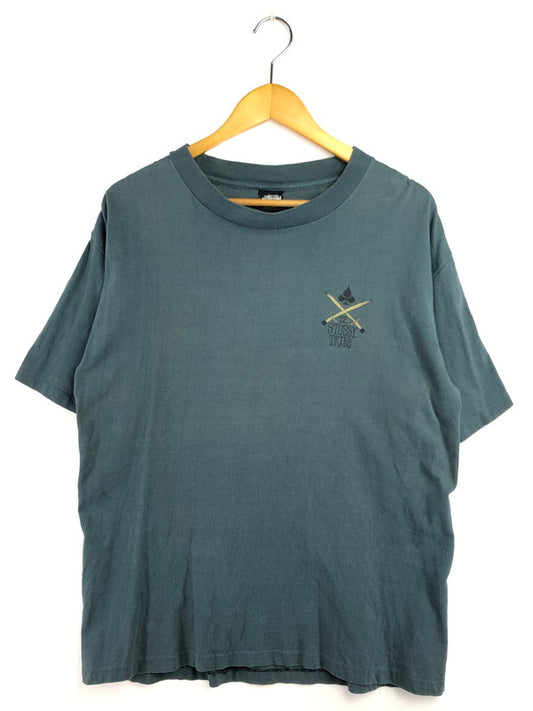 【現状渡し品】【メンズ】 OLD STUSSY オールド ステューシー 80's 92 STUSSY TRIBE S/S T-SHIRT 80年代 ショートスリーブ Tシャツ トップス USA製 142-260403-rt-11-tagh サイズ：L カラー：グリーン系 万代Net店