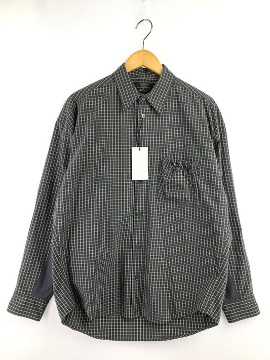 【中古美品】【メンズ】 REFOMED リフォメッド RESH-027 WRIST PATCH SLOUCH SHIRT リストパッチ スラウチシャツ チェックシャツ 長袖シャツ 140-260405-na-09-tag サイズ：3 カラー：ブラック系 万代Net店