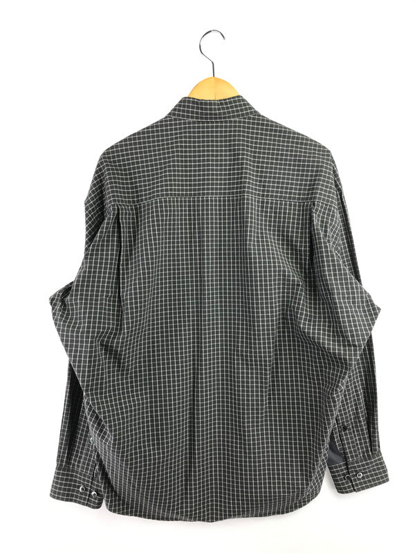 【中古美品】【メンズ】 REFOMED リフォメッド RESH-027 WRIST PATCH SLOUCH SHIRT リストパッチ スラウチシャツ チェックシャツ 長袖シャツ 140-260405-na-09-tag サイズ：3 カラー：ブラック系 万代Net店