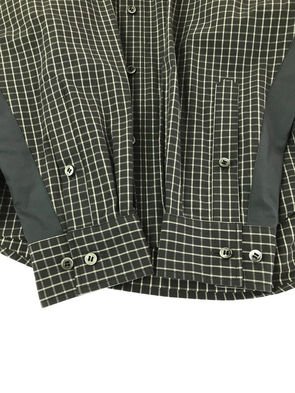 【中古美品】【メンズ】 REFOMED リフォメッド RESH-027 WRIST PATCH SLOUCH SHIRT リストパッチ スラウチシャツ チェックシャツ 長袖シャツ 140-260405-na-09-tag サイズ：3 カラー：ブラック系 万代Net店