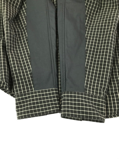【中古美品】【メンズ】 REFOMED リフォメッド RESH-027 WRIST PATCH SLOUCH SHIRT リストパッチ スラウチシャツ チェックシャツ 長袖シャツ 140-260405-na-09-tag サイズ：3 カラー：ブラック系 万代Net店